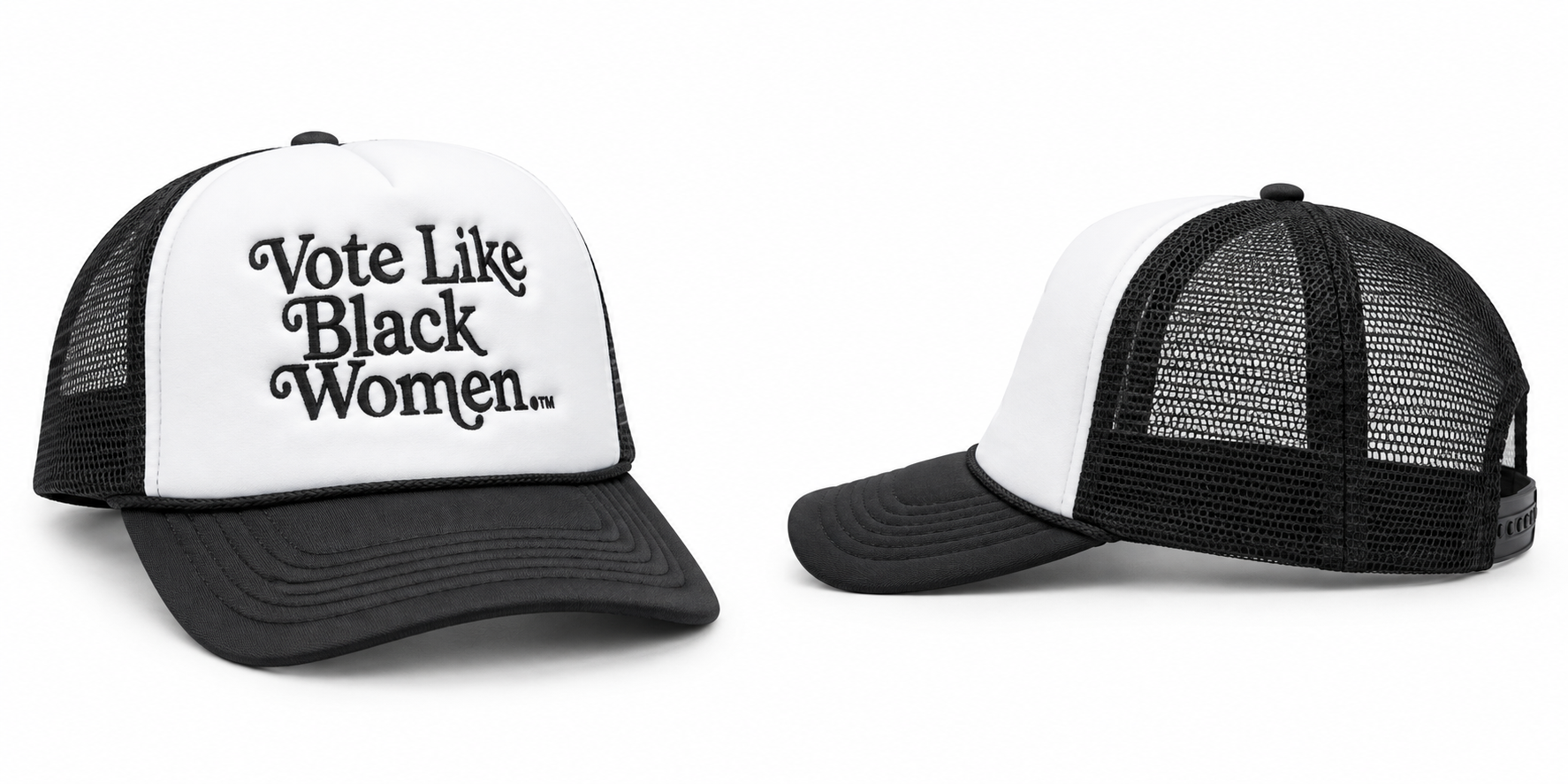 Black and White Trucker