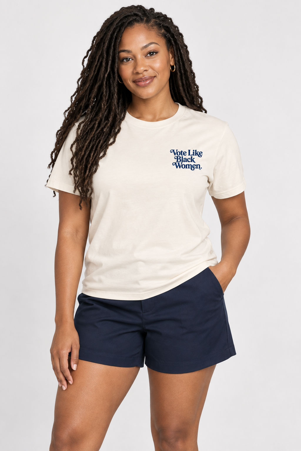 Linen and Navy Shirt