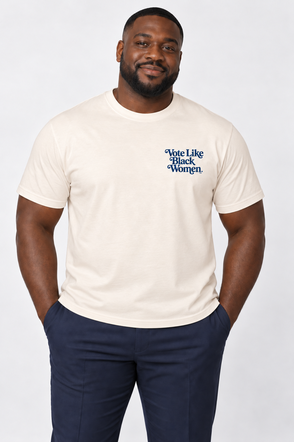 Linen and Navy Shirt