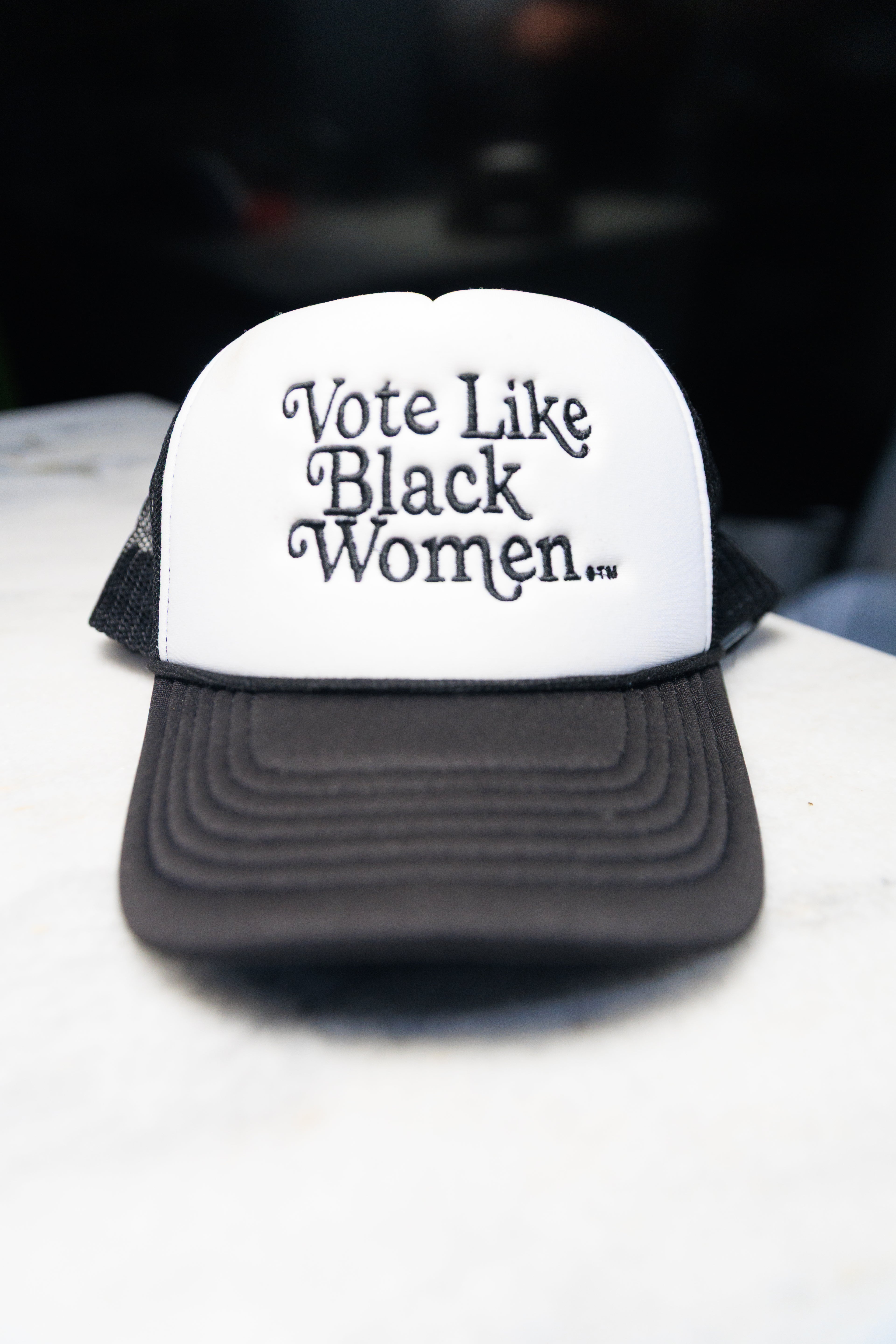 Black and White Trucker