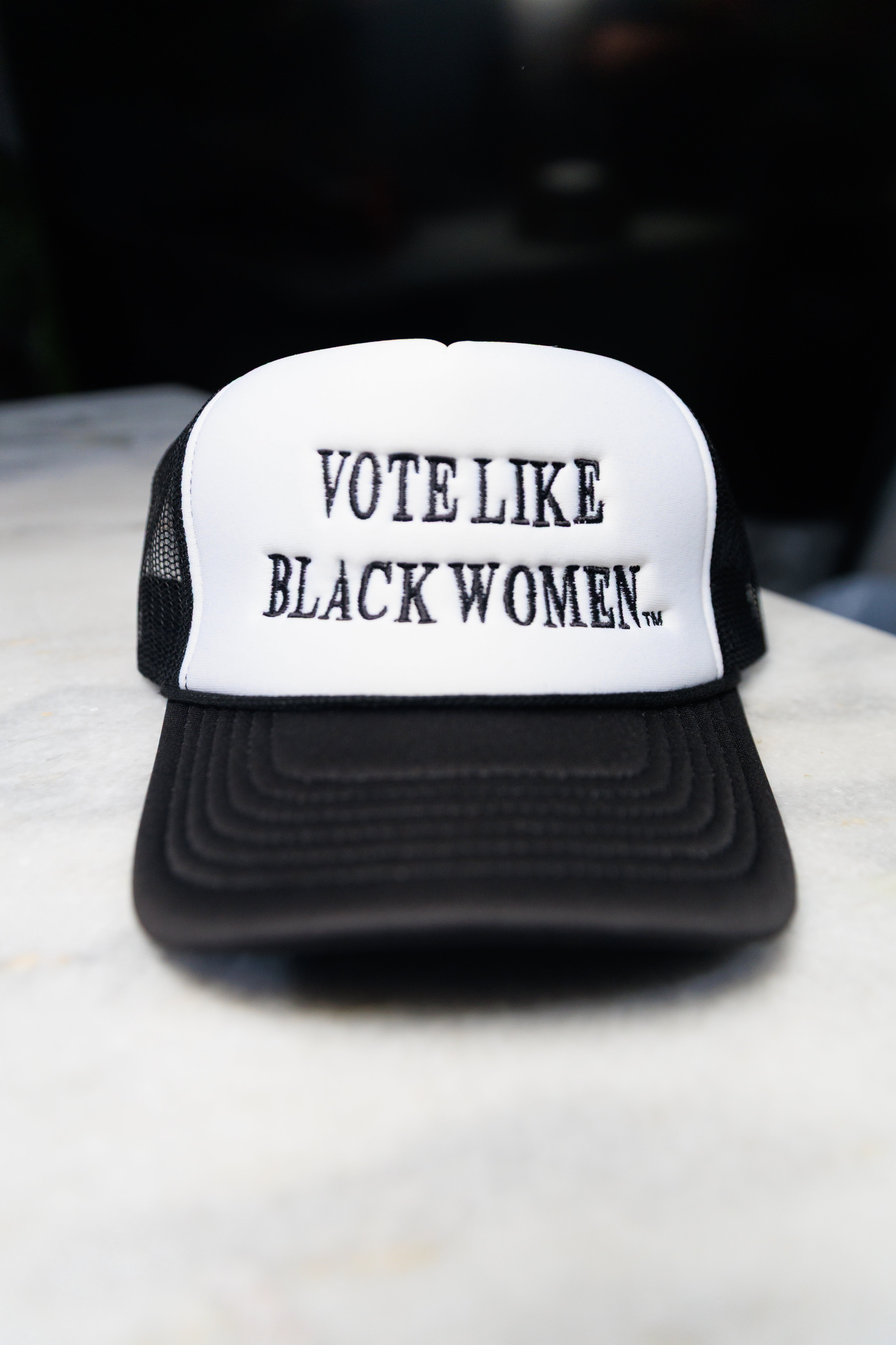 Black and White Trucker