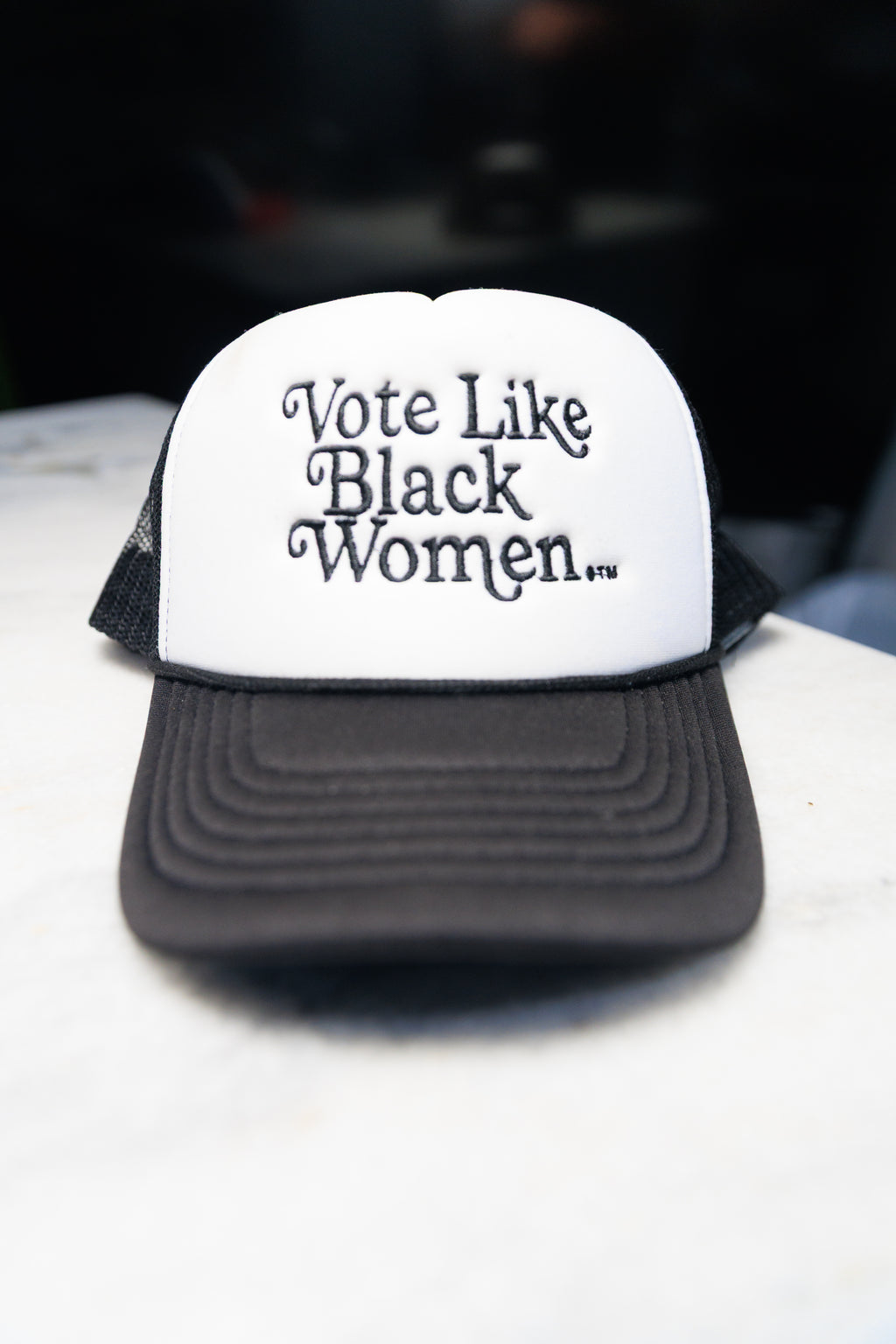Black and White Trucker